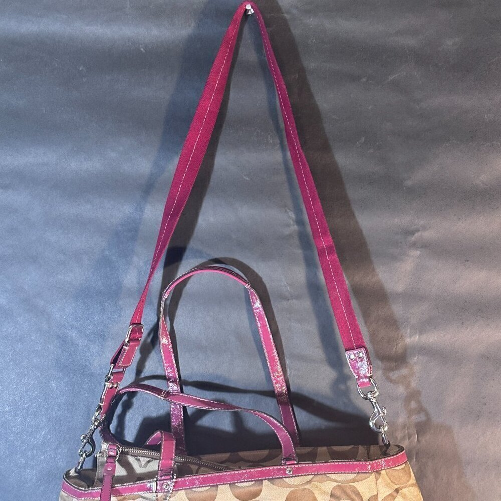 COACH Logo Vintage Women Purse Tote Bag Pocketbook Hand Bag - Picture 9 of 11